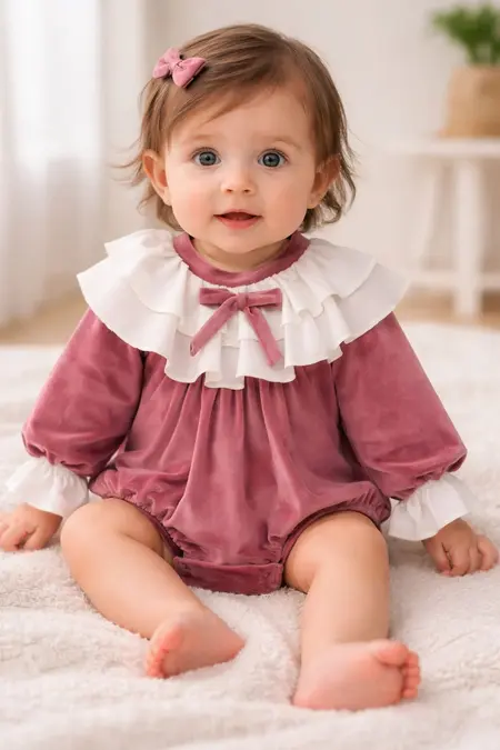 طقم بناتي مخمل image