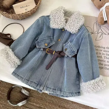 جكيت او فستان بناتي مميزمع قشاط image